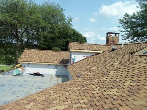 Progress - Tan Shingled Roof